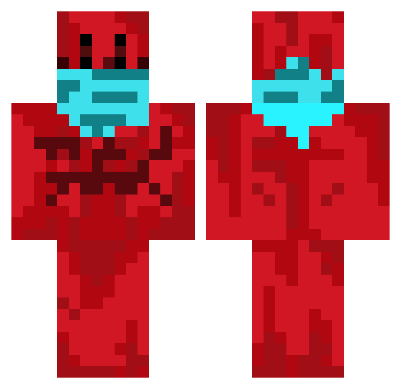 B1LAZY Minecraft skin, front and back view