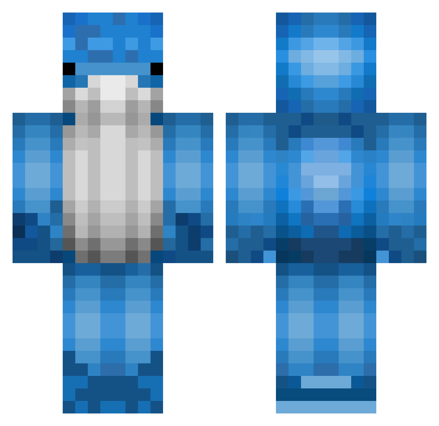 Kenibb Minecraft skin, front and back view