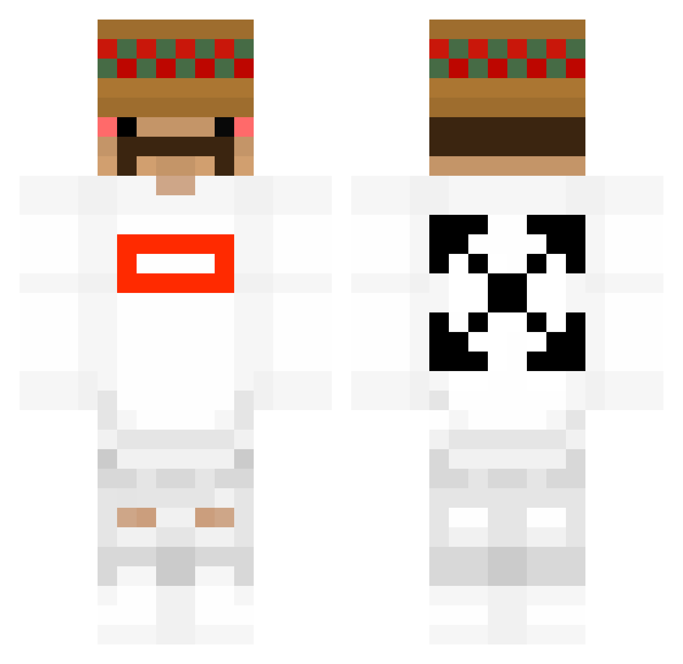 GoulashNL Minecraft skin, front and back view