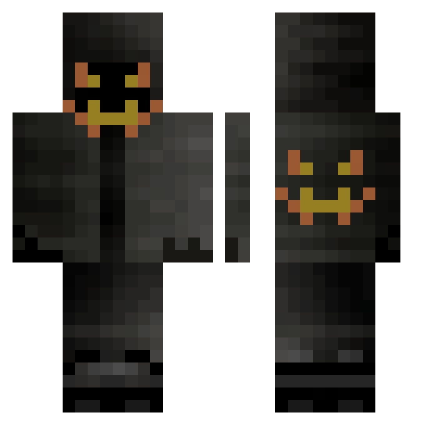 3rico Minecraft skin, front and back view