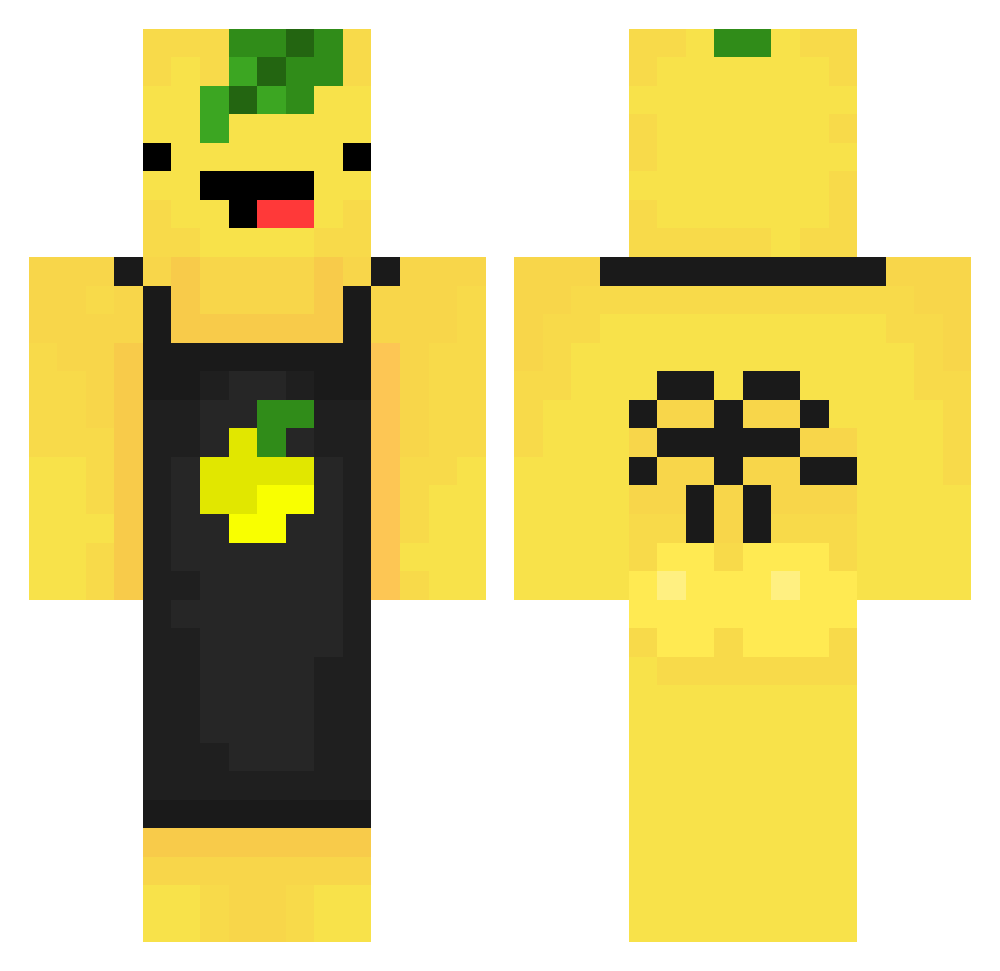 Umraku Minecraft skin, front and back view