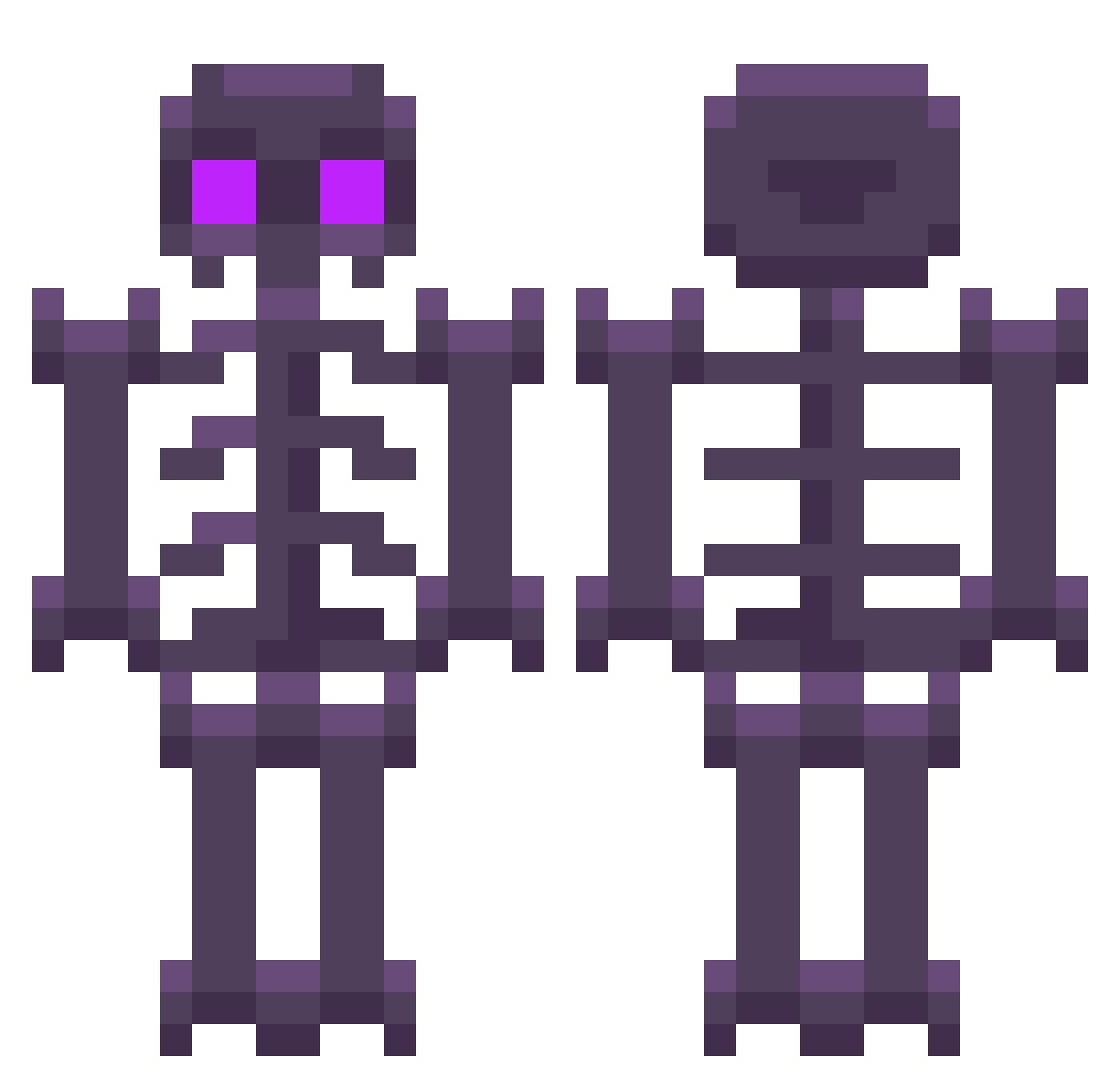 Qwerxy4K Minecraft skin, front and back view
