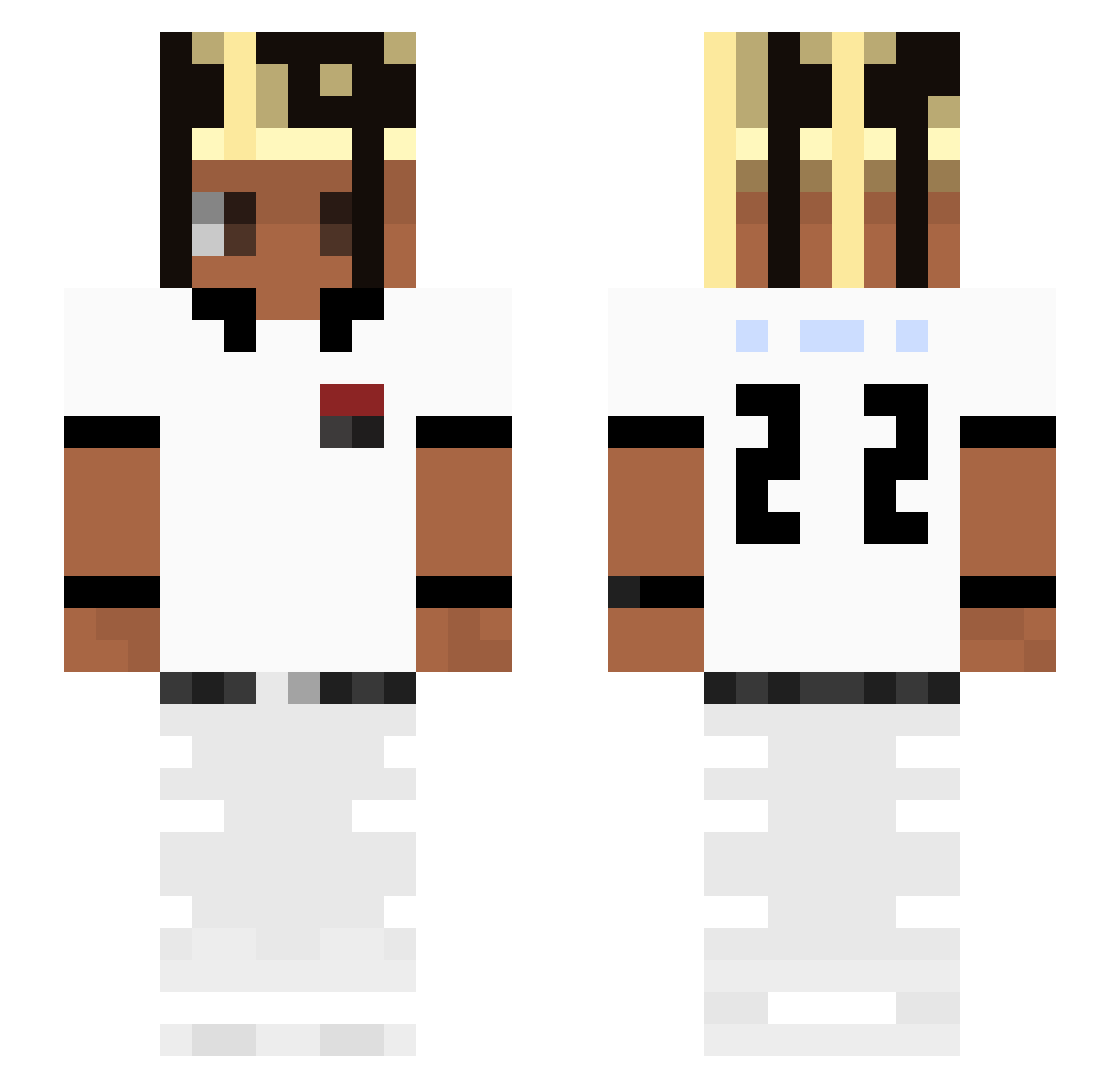 only_dav Minecraft skin, front and back view