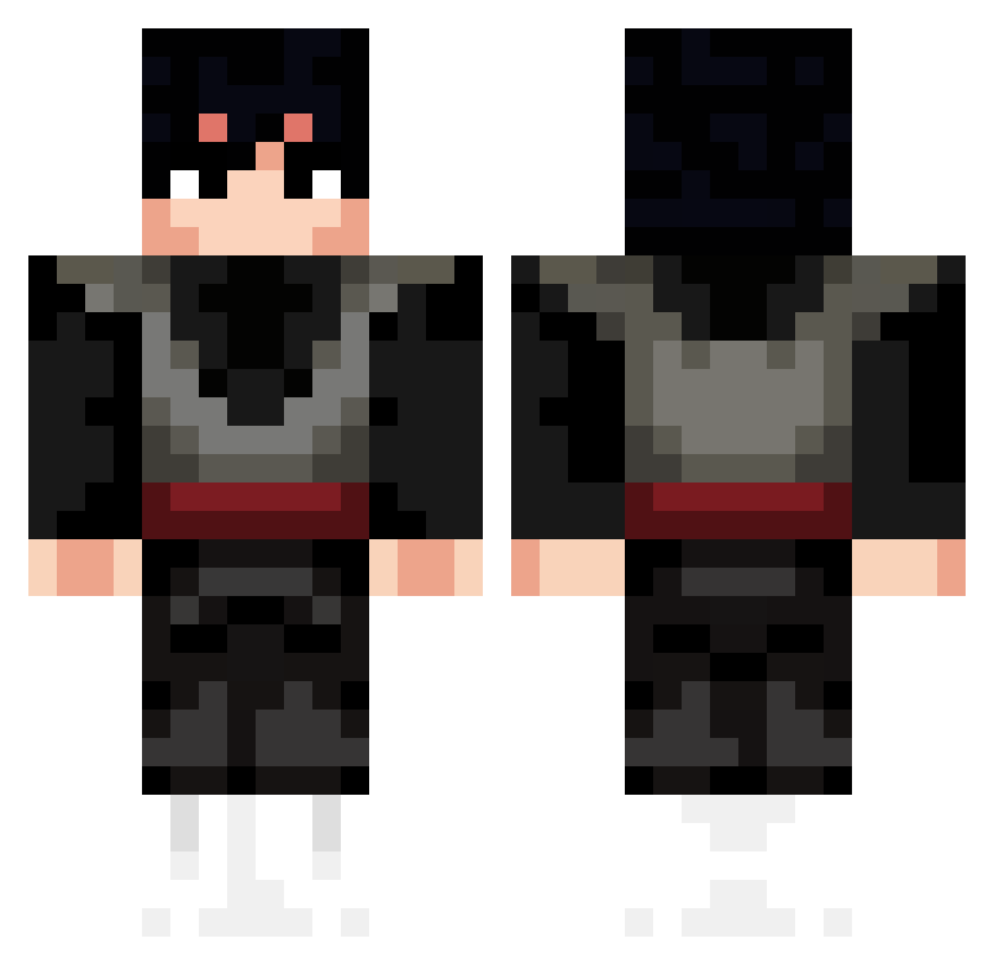 Houzing Minecraft skin, front and back view