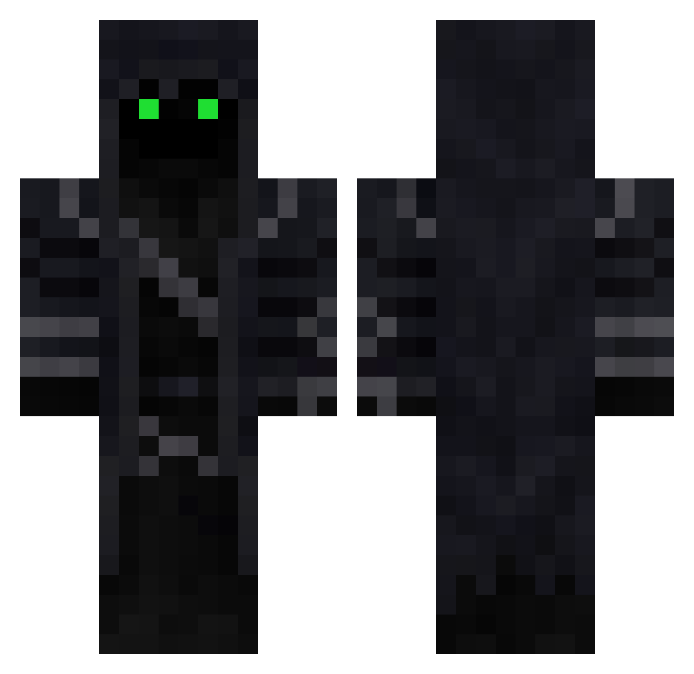 Zyber0003 Minecraft skin, front and back view