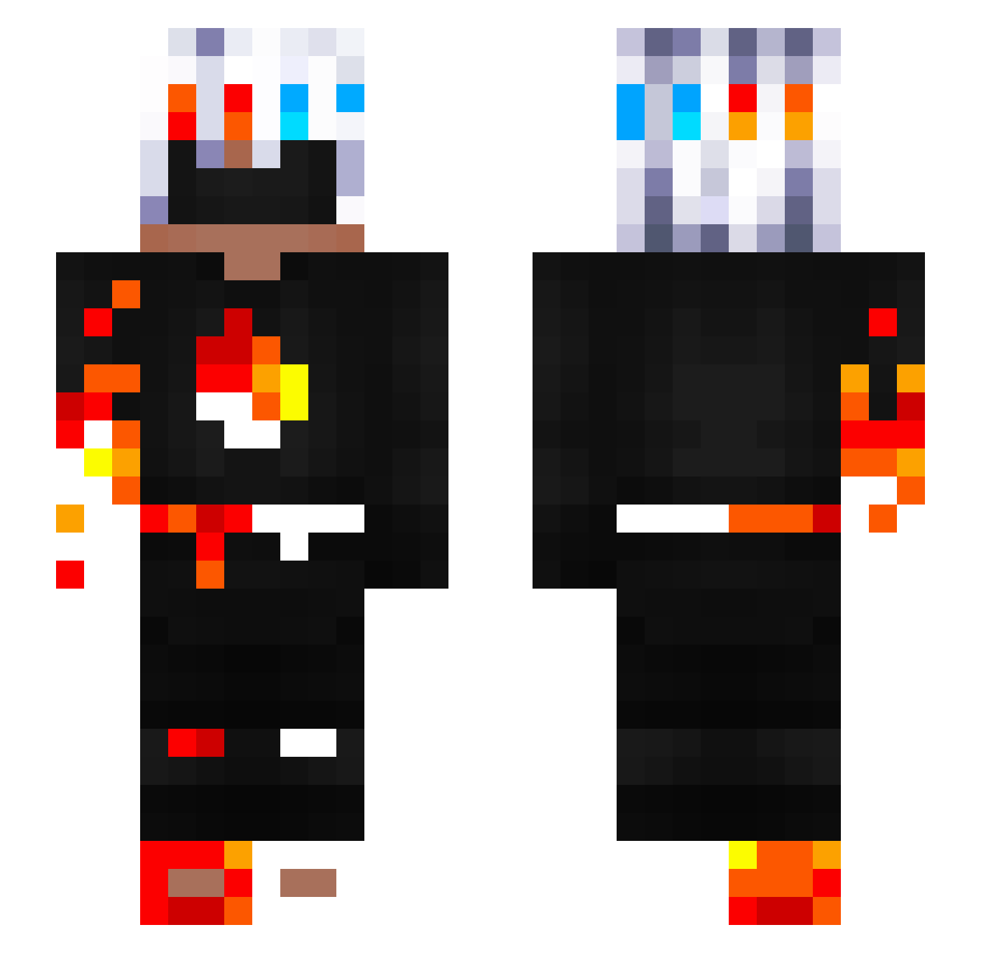 FR333WILL Minecraft skin, front and back view