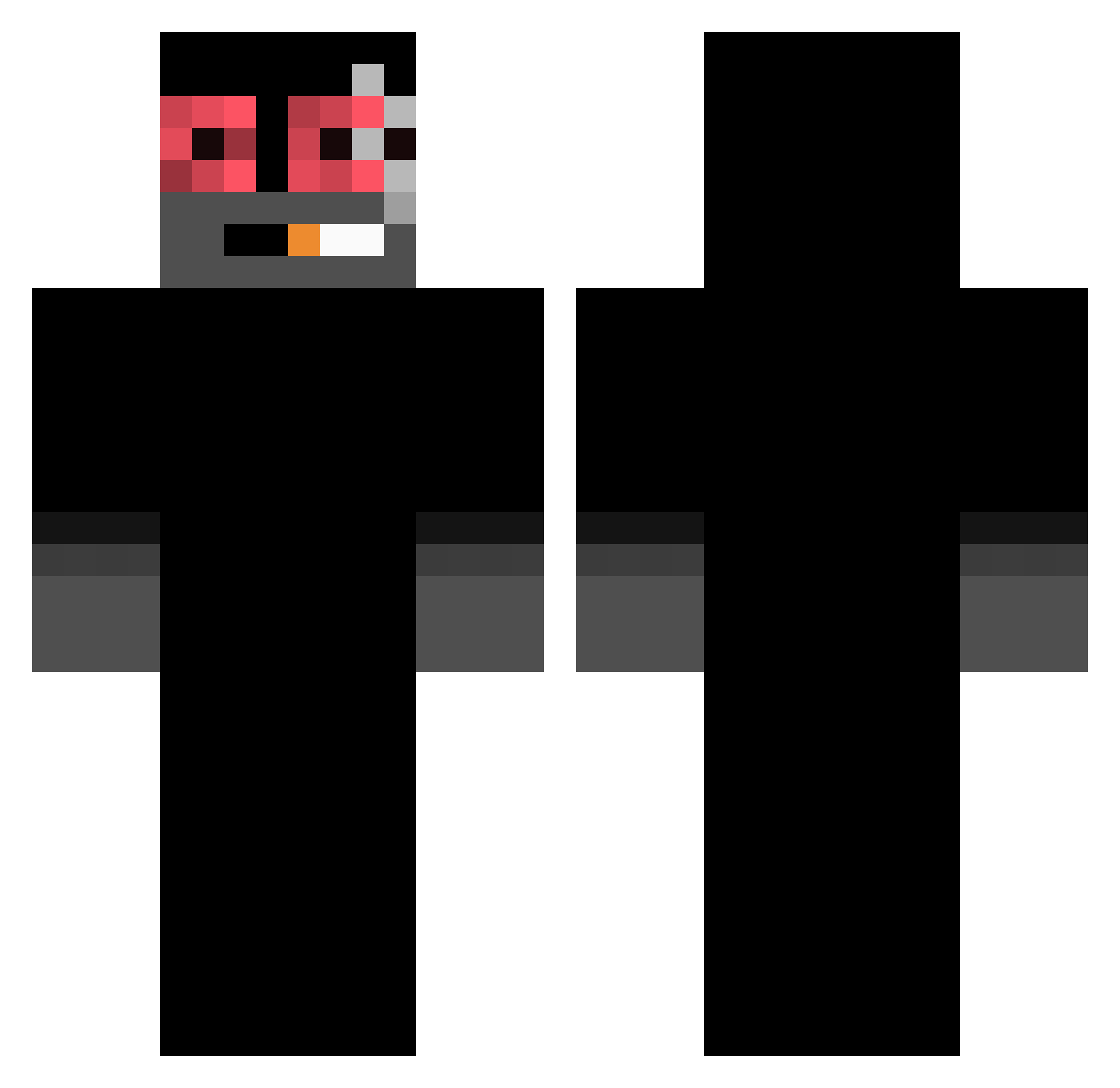 ChosenZero7777 Minecraft skin, front and back view