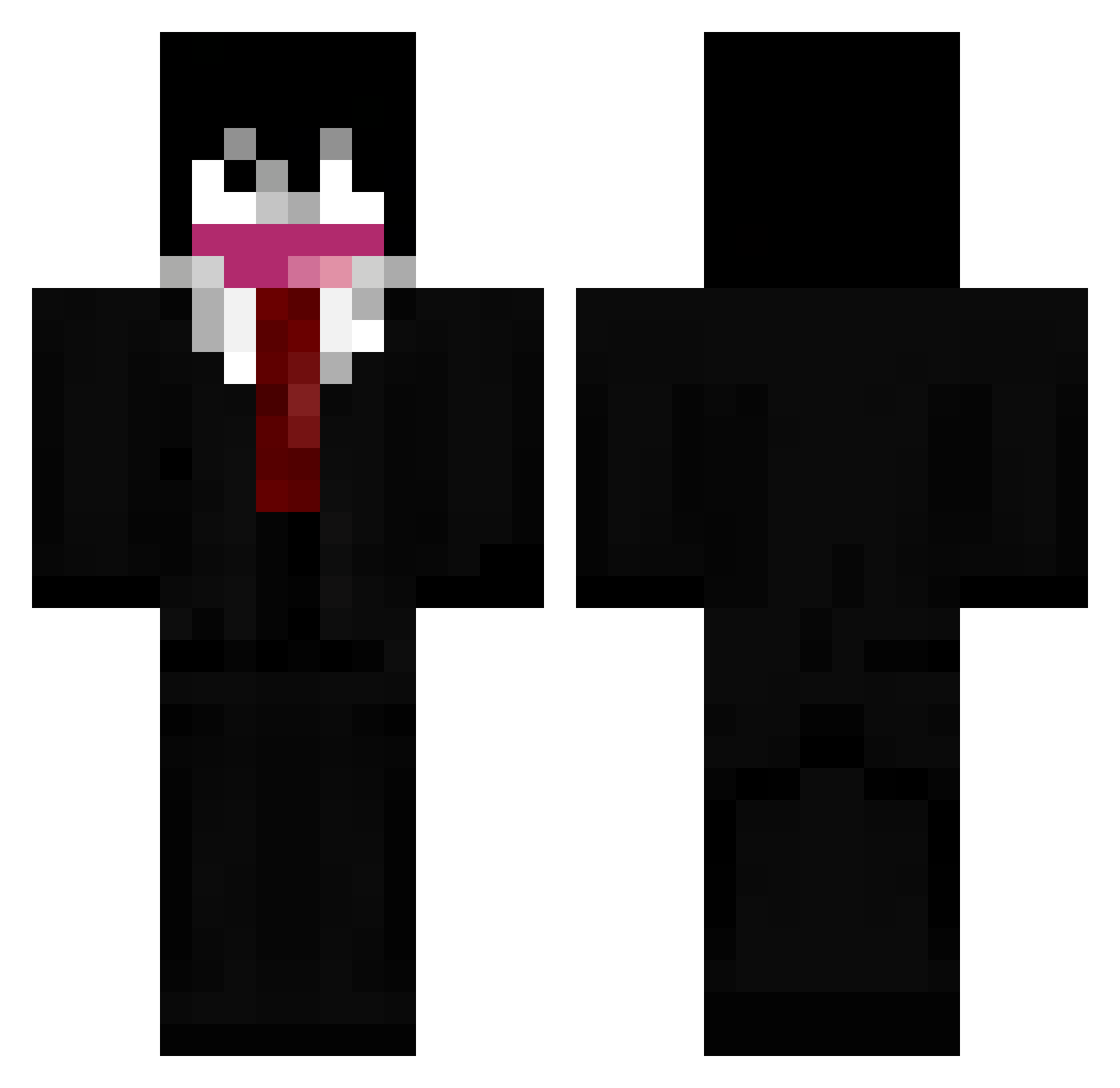 Meownyra Minecraft skin, front and back view