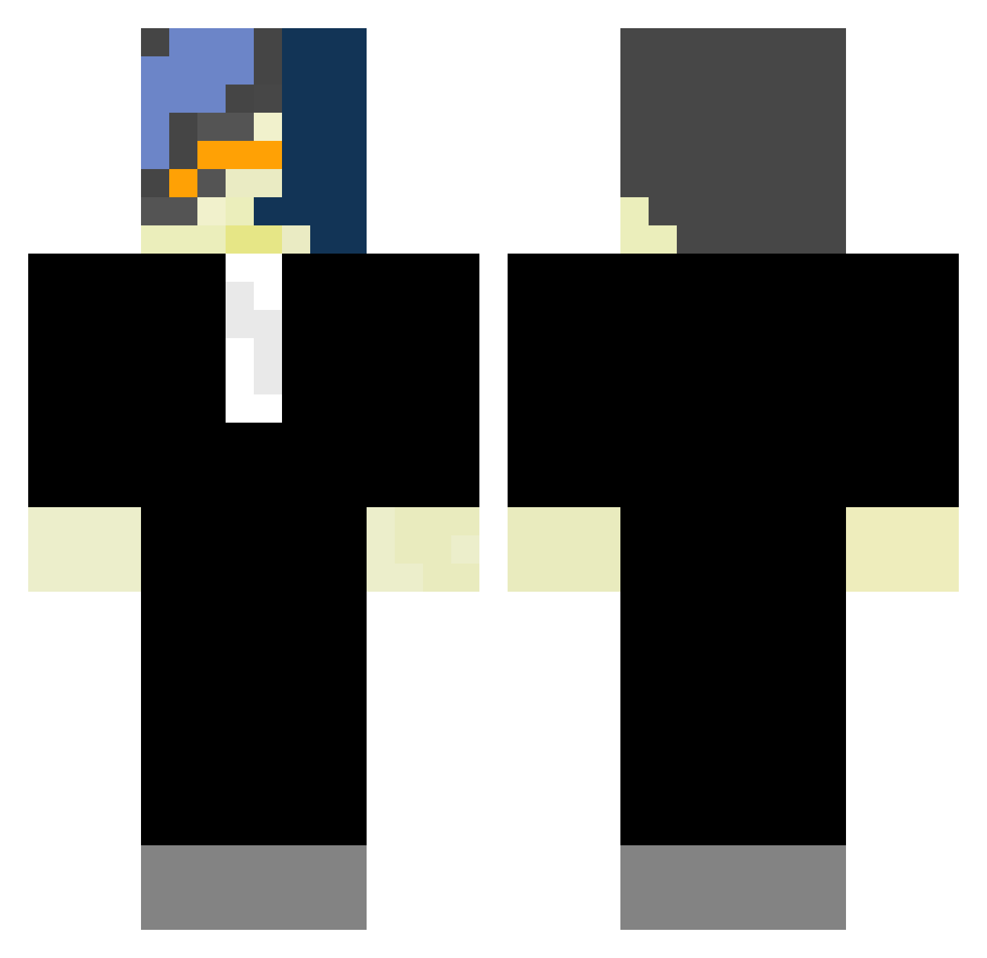 Puppet_Gamer66 Minecraft skin, front and back view