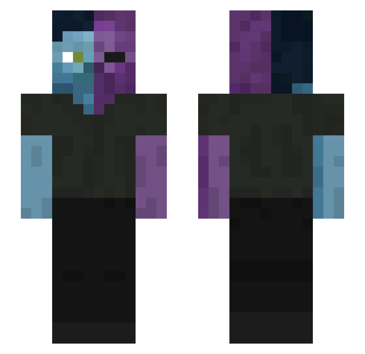 KesitosClub Minecraft skin, front and back view