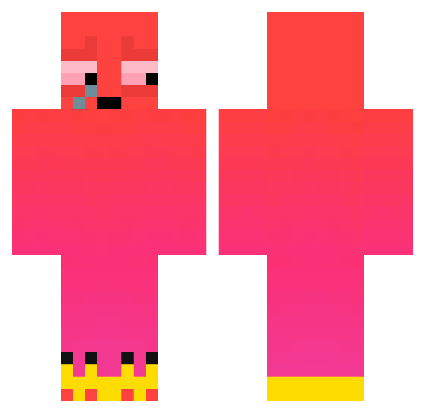 sweatyman1964 Minecraft skin, front and back view