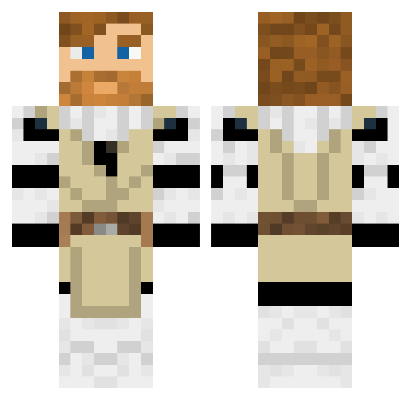 MesserTrololol Minecraft skin, front and back view