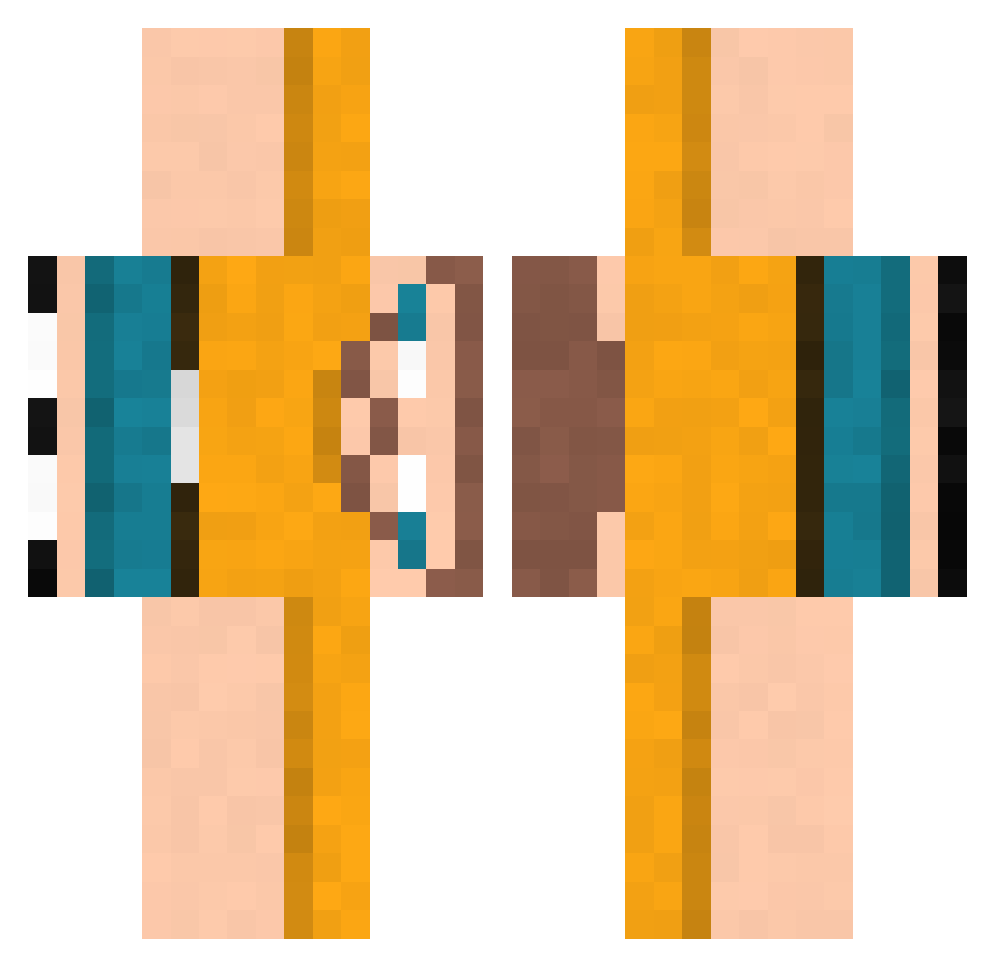 soup_madeof_baby Minecraft skin, front and back view