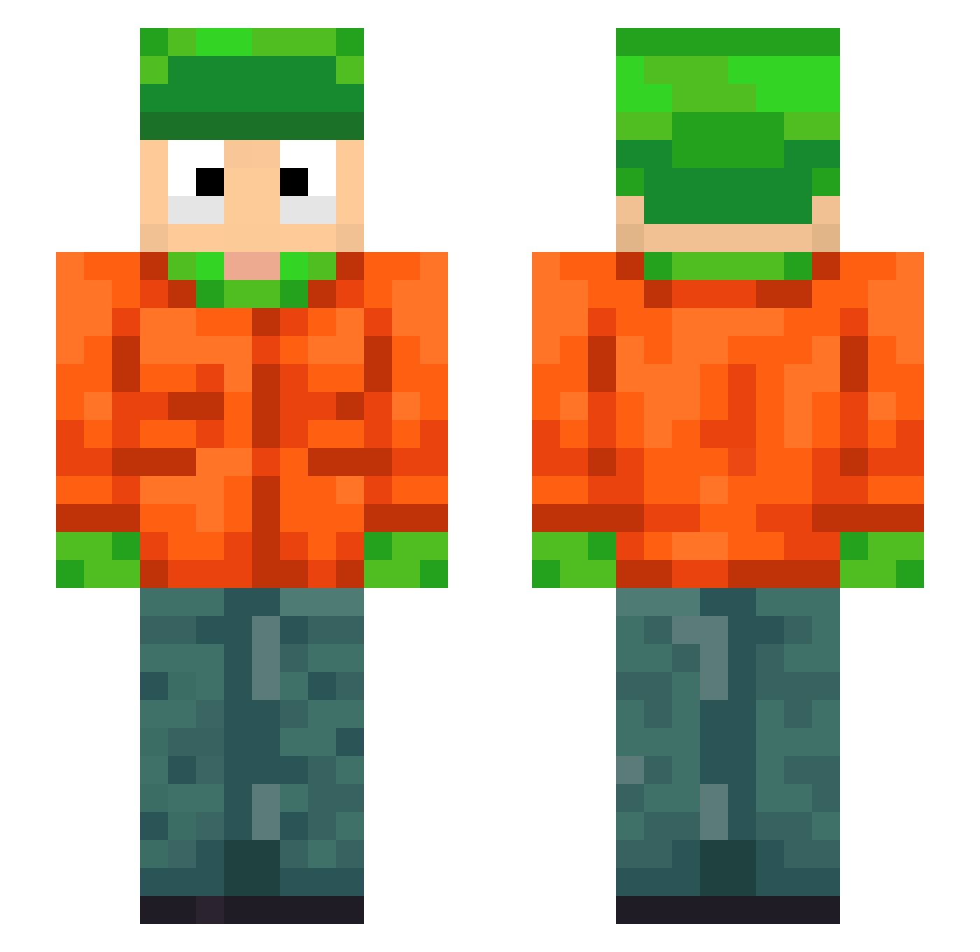 InernetoPhoto Minecraft skin, front and back view