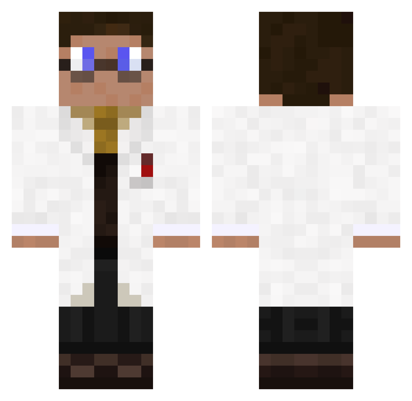 zoryn204 Minecraft skin, front and back view