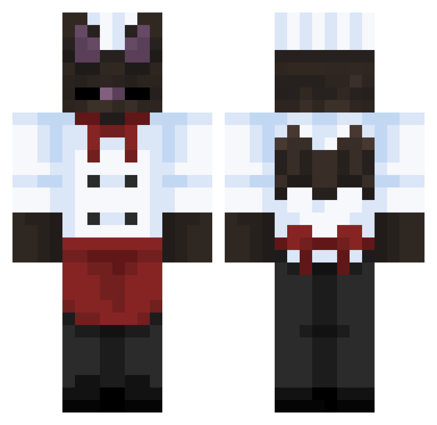 AjayBinAway Minecraft skin, front and back view