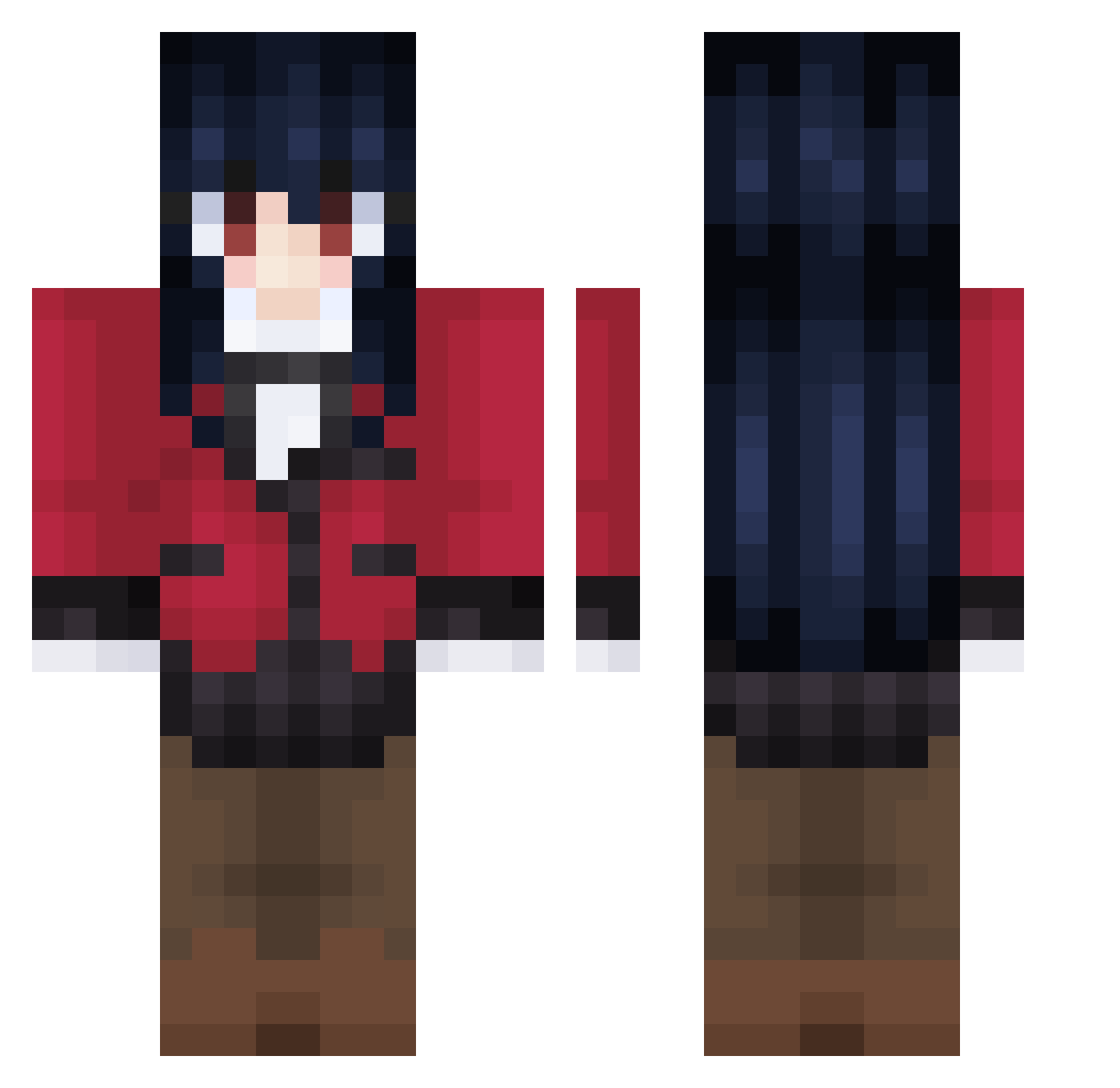 DeeaamDaniel Minecraft skin, front and back view