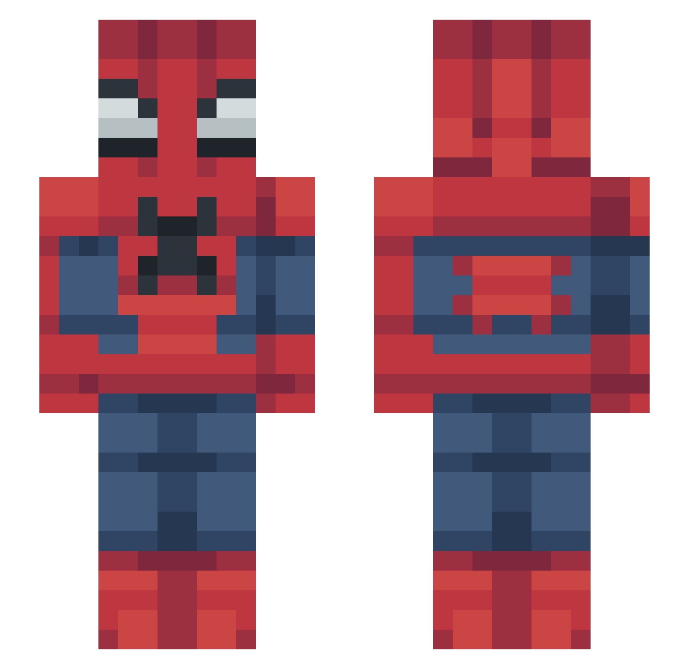 xLqstMichaela Minecraft skin, front and back view