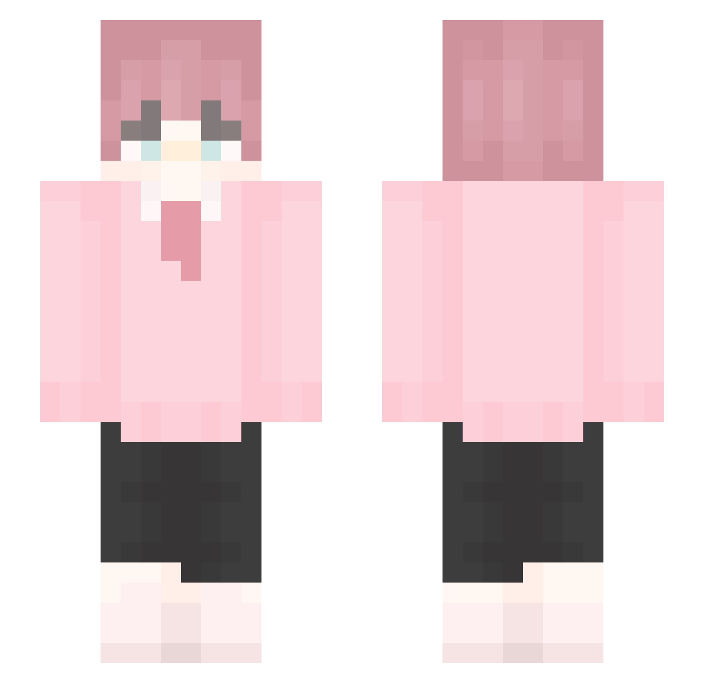 twinkle_k Minecraft skin, front and back view