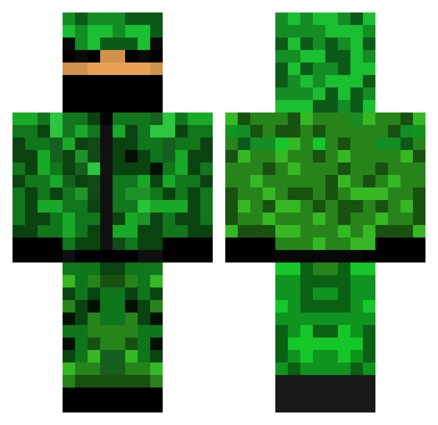 orgeruuuu Minecraft skin, front and back view