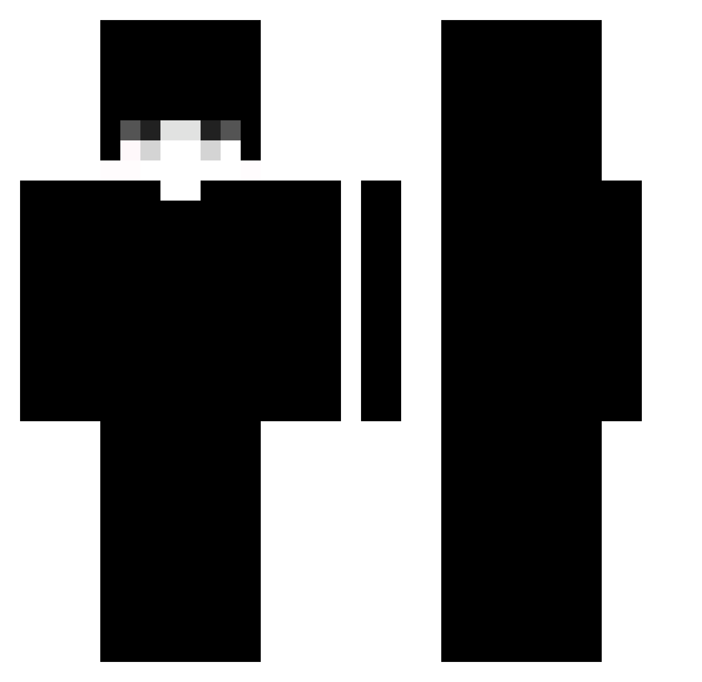 Zyzoo Minecraft skin, front and back view