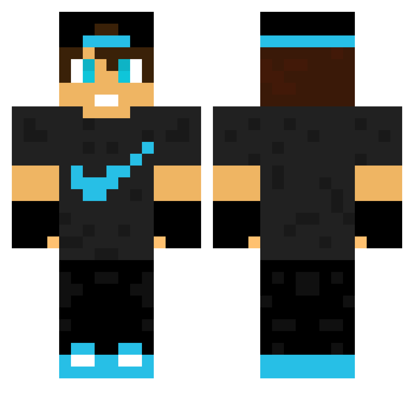 WesleyVR Minecraft skin, front and back view