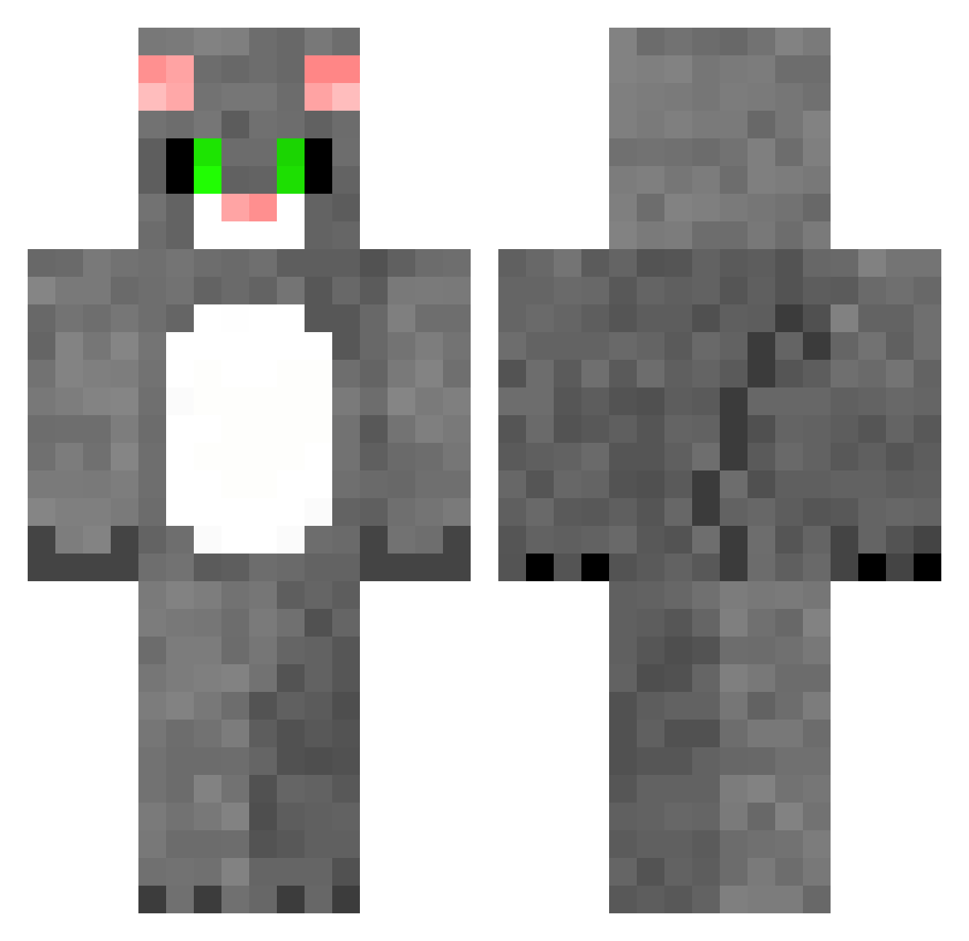 Kevin_Game Minecraft skin, front and back view