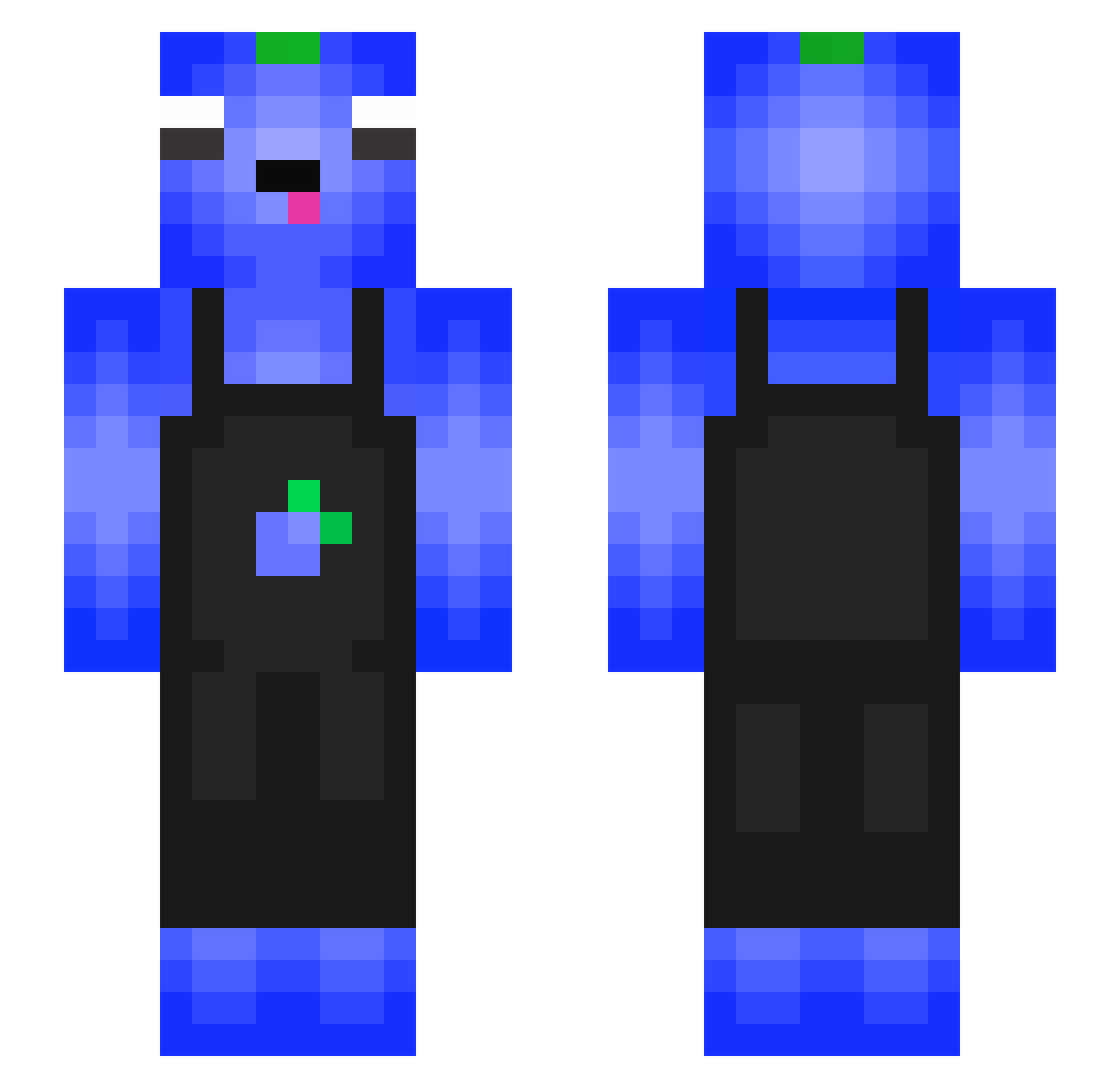 Cuthxrs Minecraft skin, front and back view