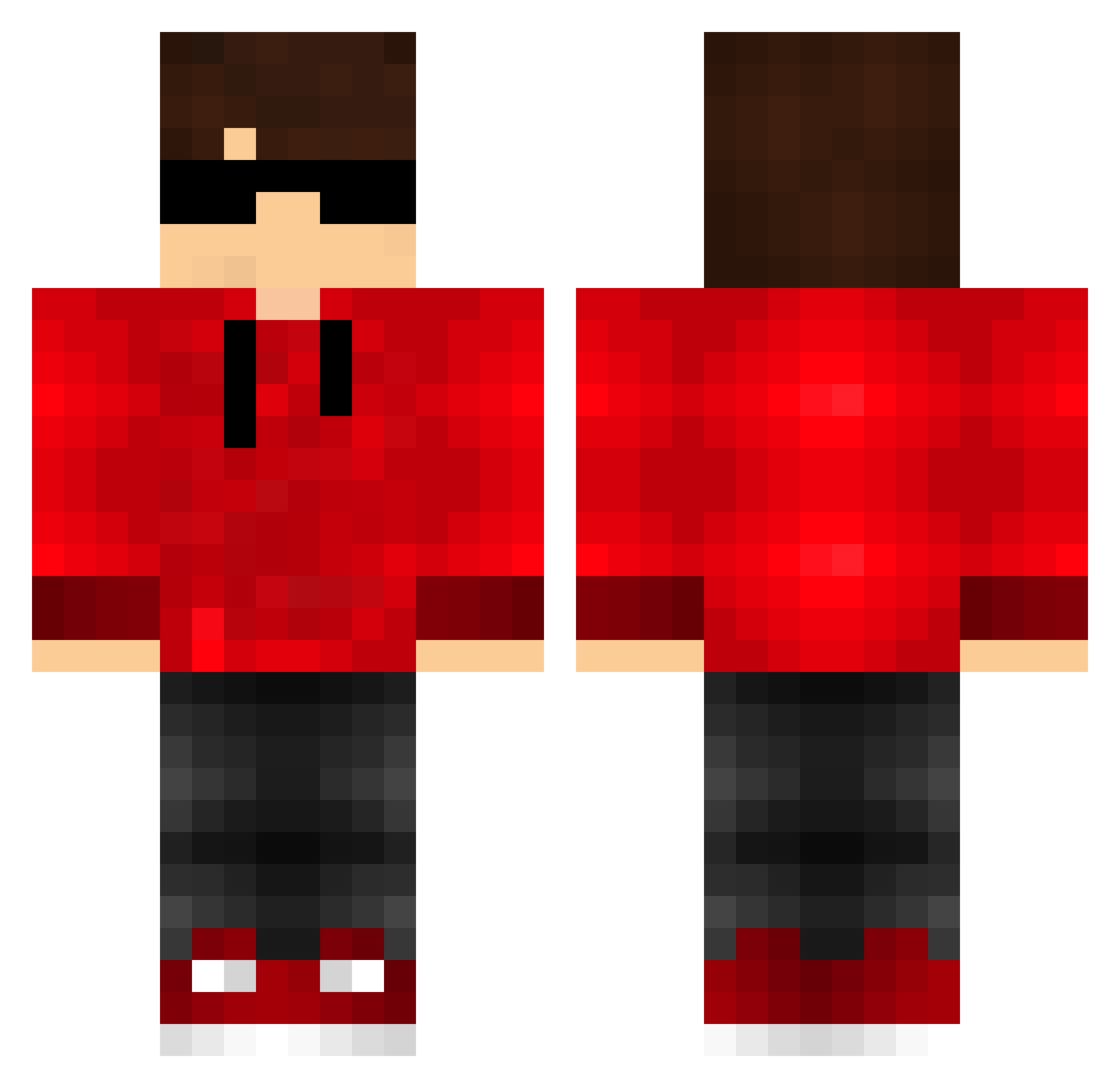 TheScottZoon Minecraft skin, front and back view