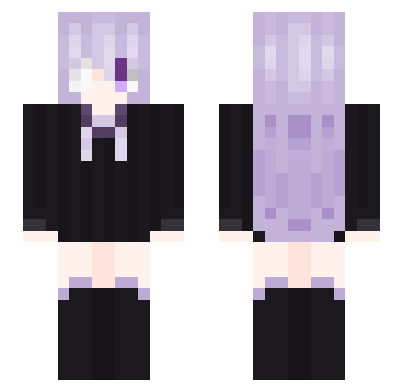 HXin_Dada Minecraft skin, front and back view