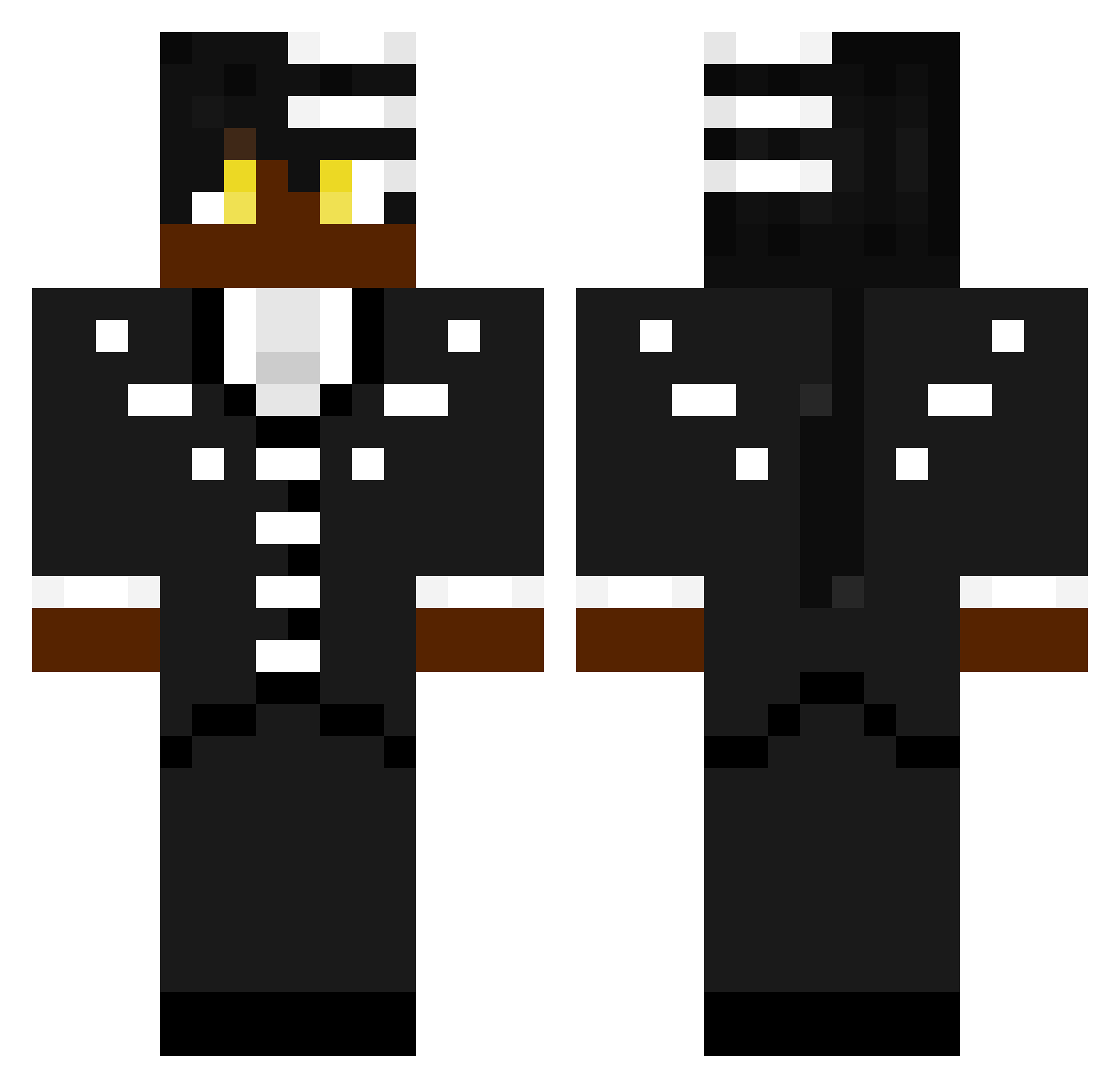 AshTrash16 Minecraft skin, front and back view