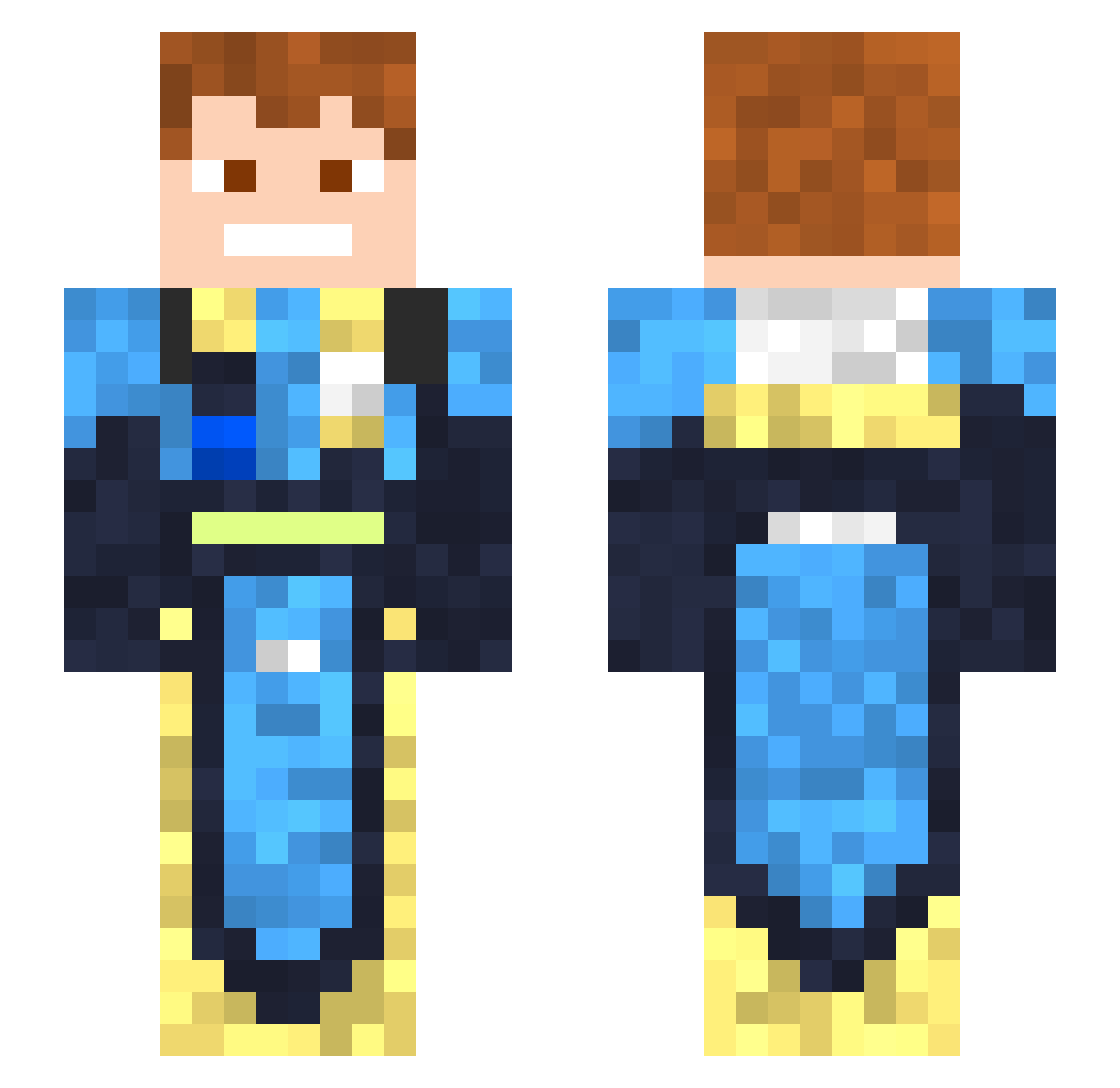 Trittus Minecraft skin, front and back view