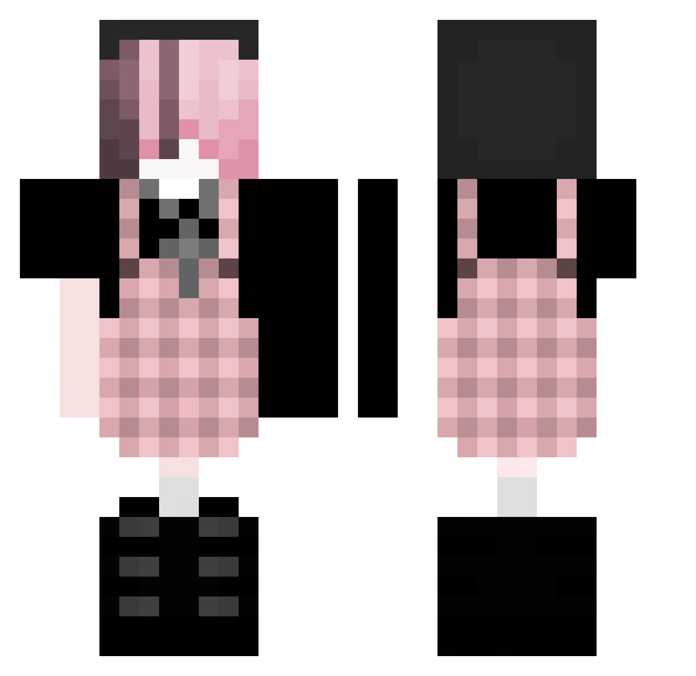 ssuffere Minecraft skin, front and back view