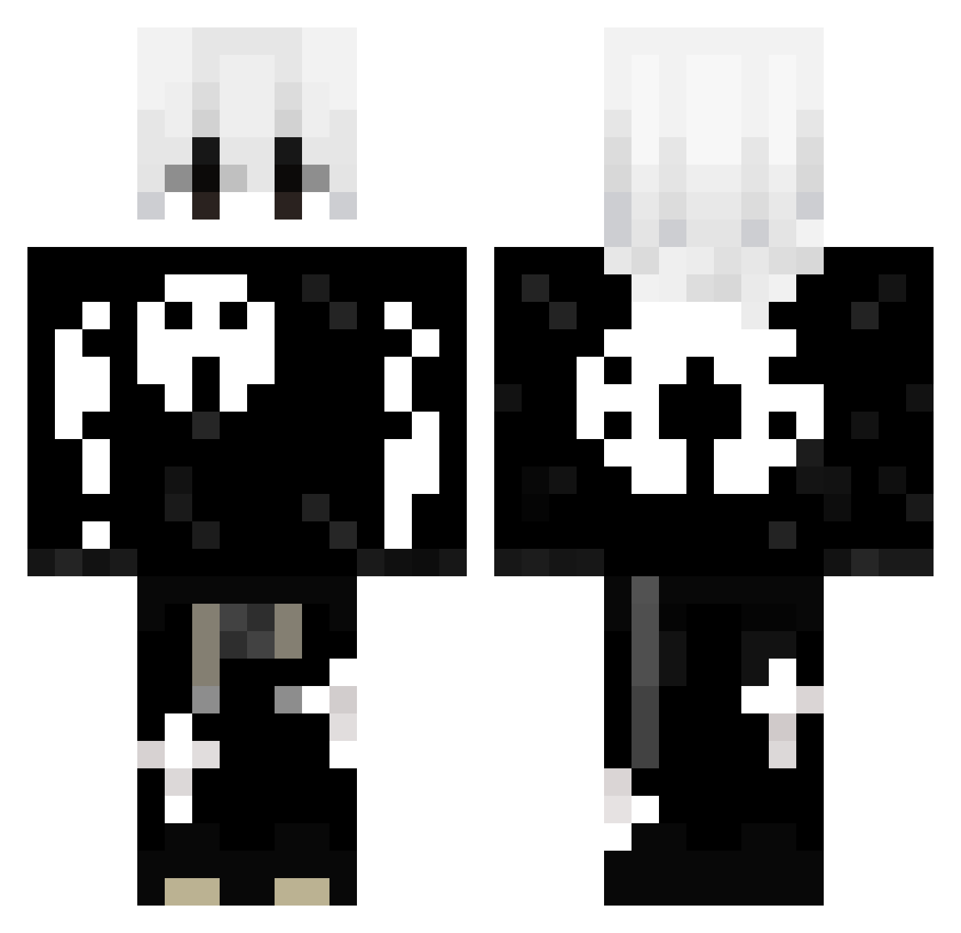 KakaBaby Minecraft skin, front and back view