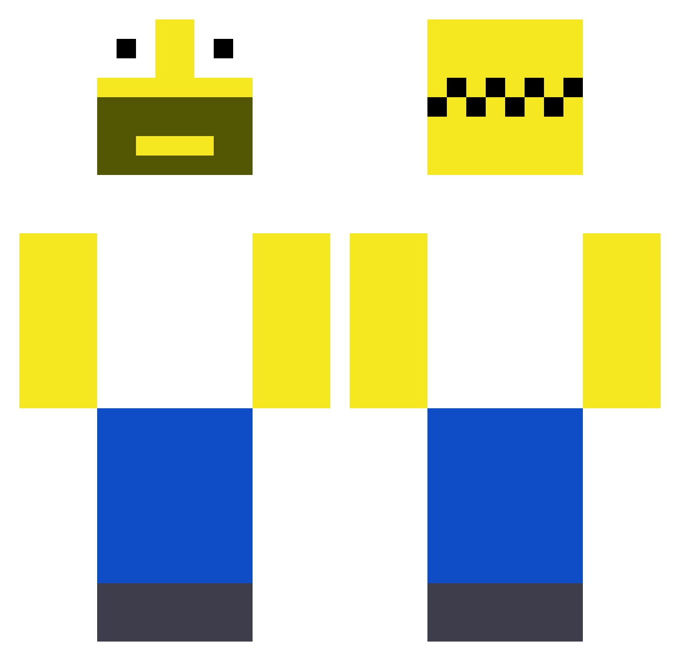 titixddd Minecraft skin, front and back view