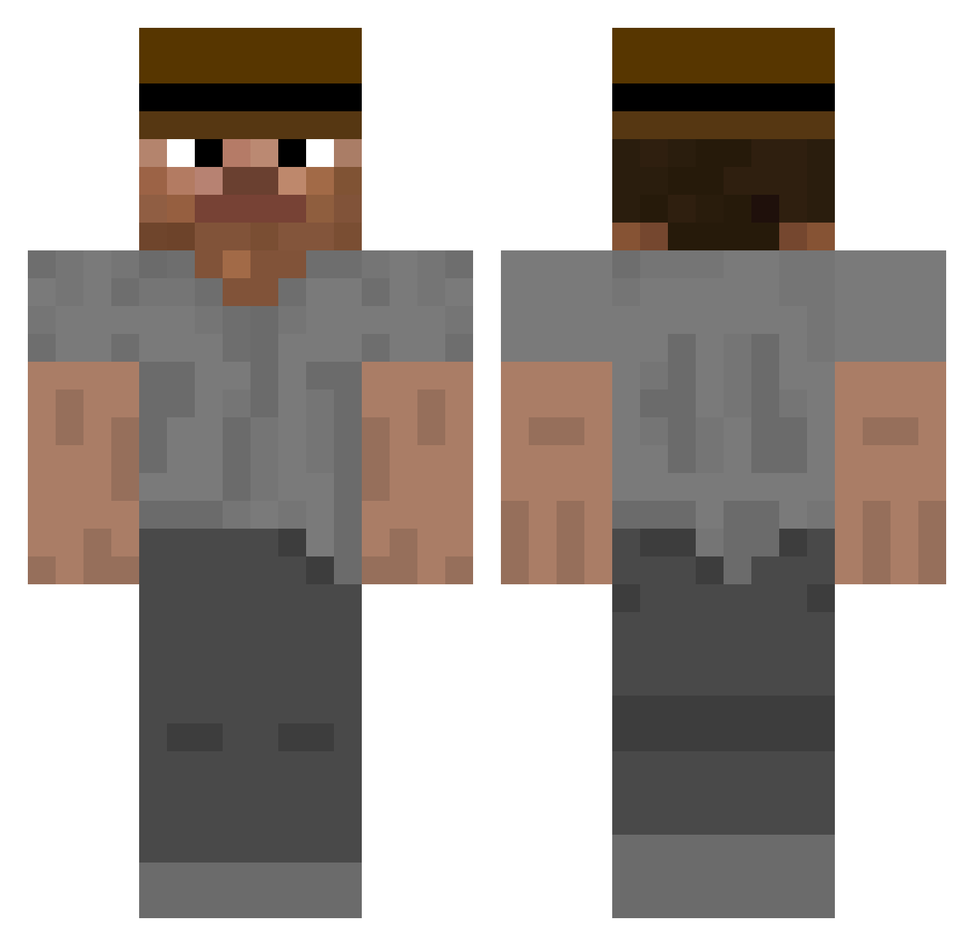 Kap3laN_Dak1ng Minecraft skin, front and back view