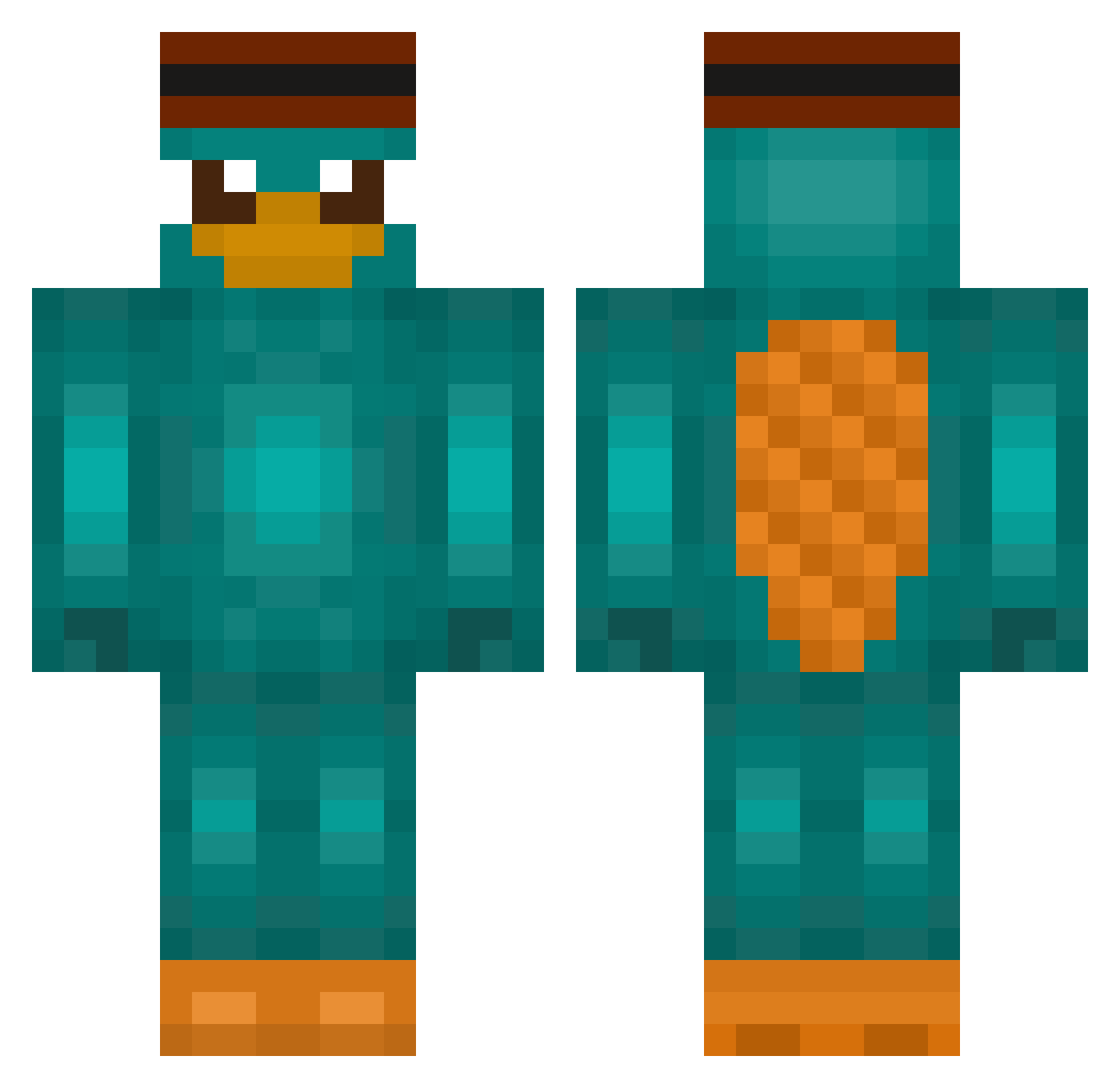 harry0601 Minecraft skin, front and back view