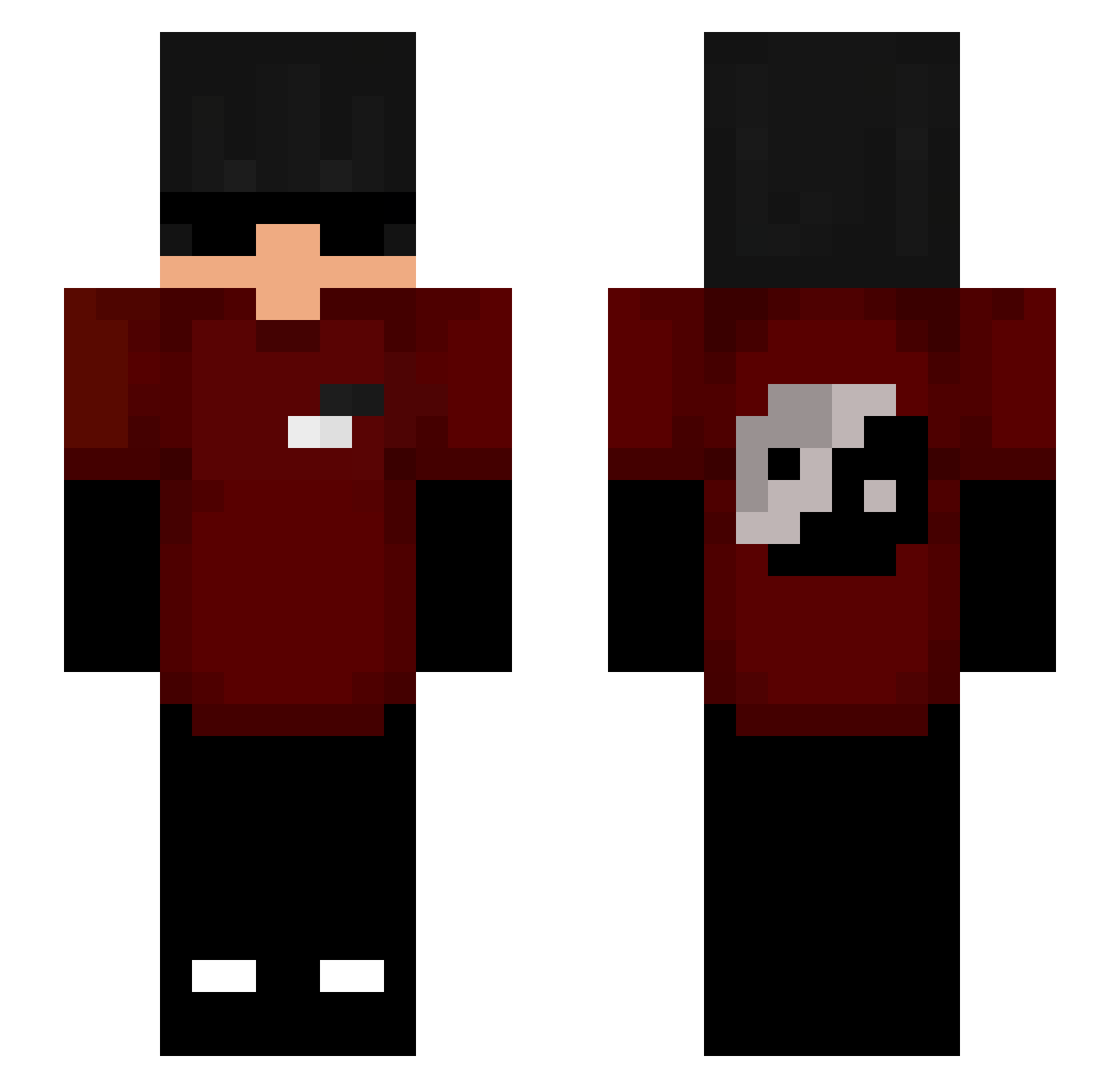 _uvqid1 Minecraft skin, front and back view