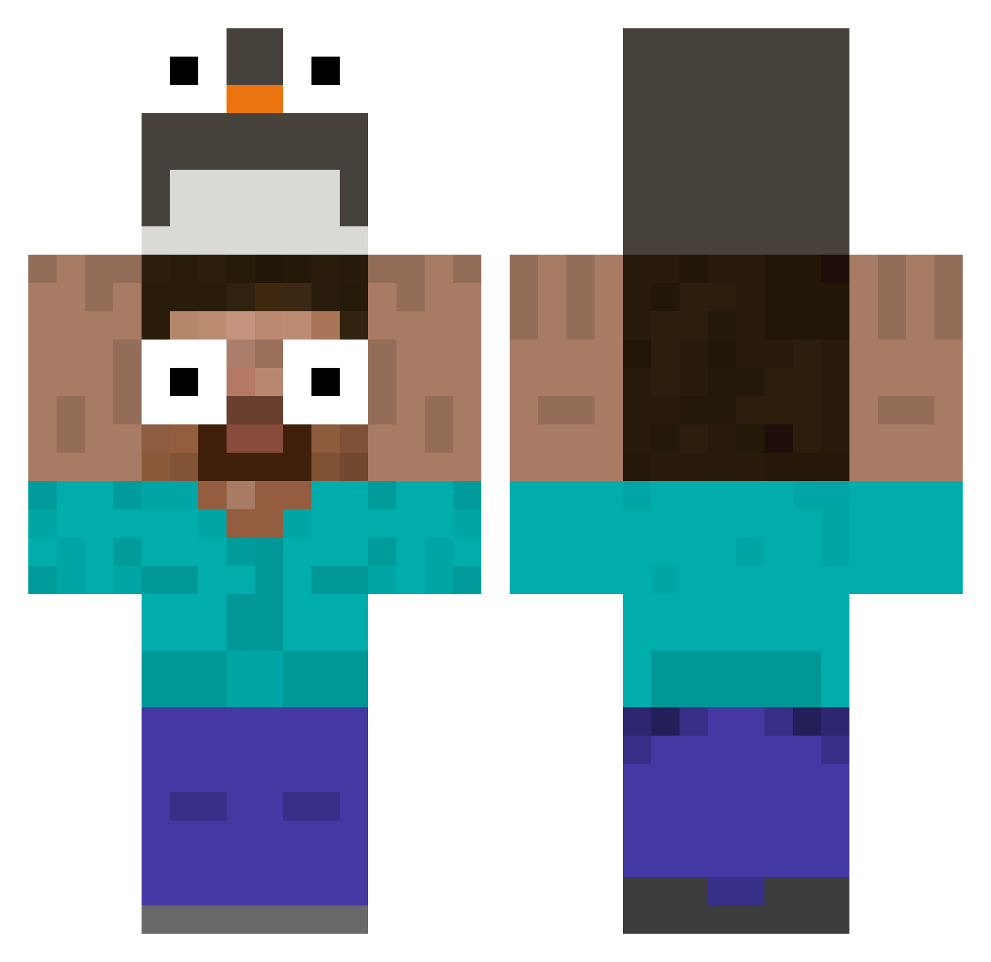 codegeas1 Minecraft skin, front and back view