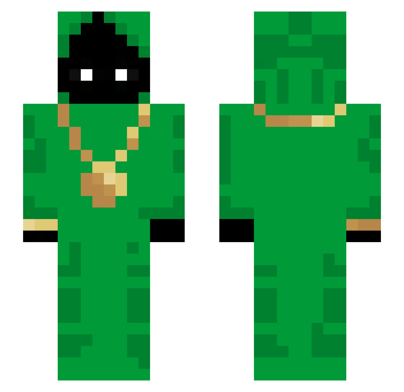 NobleMercury Minecraft skin, front and back view
