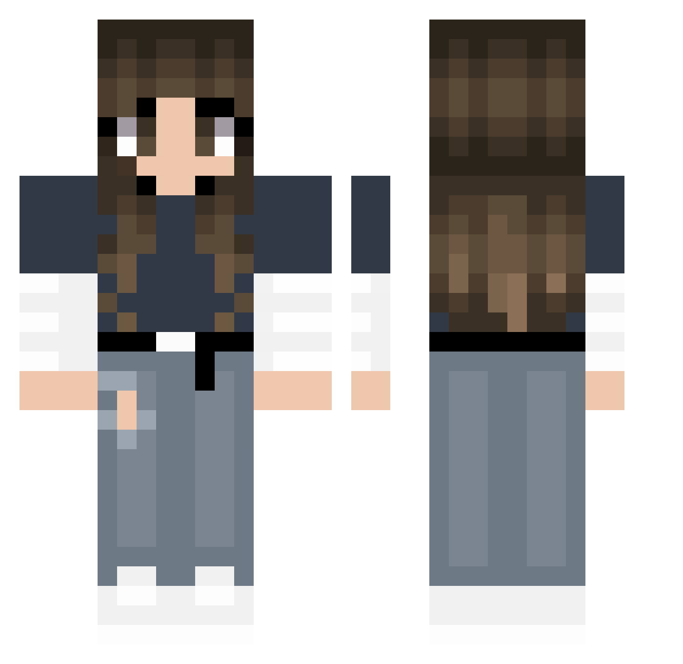 Spieldochunlegit Minecraft skin, front and back view