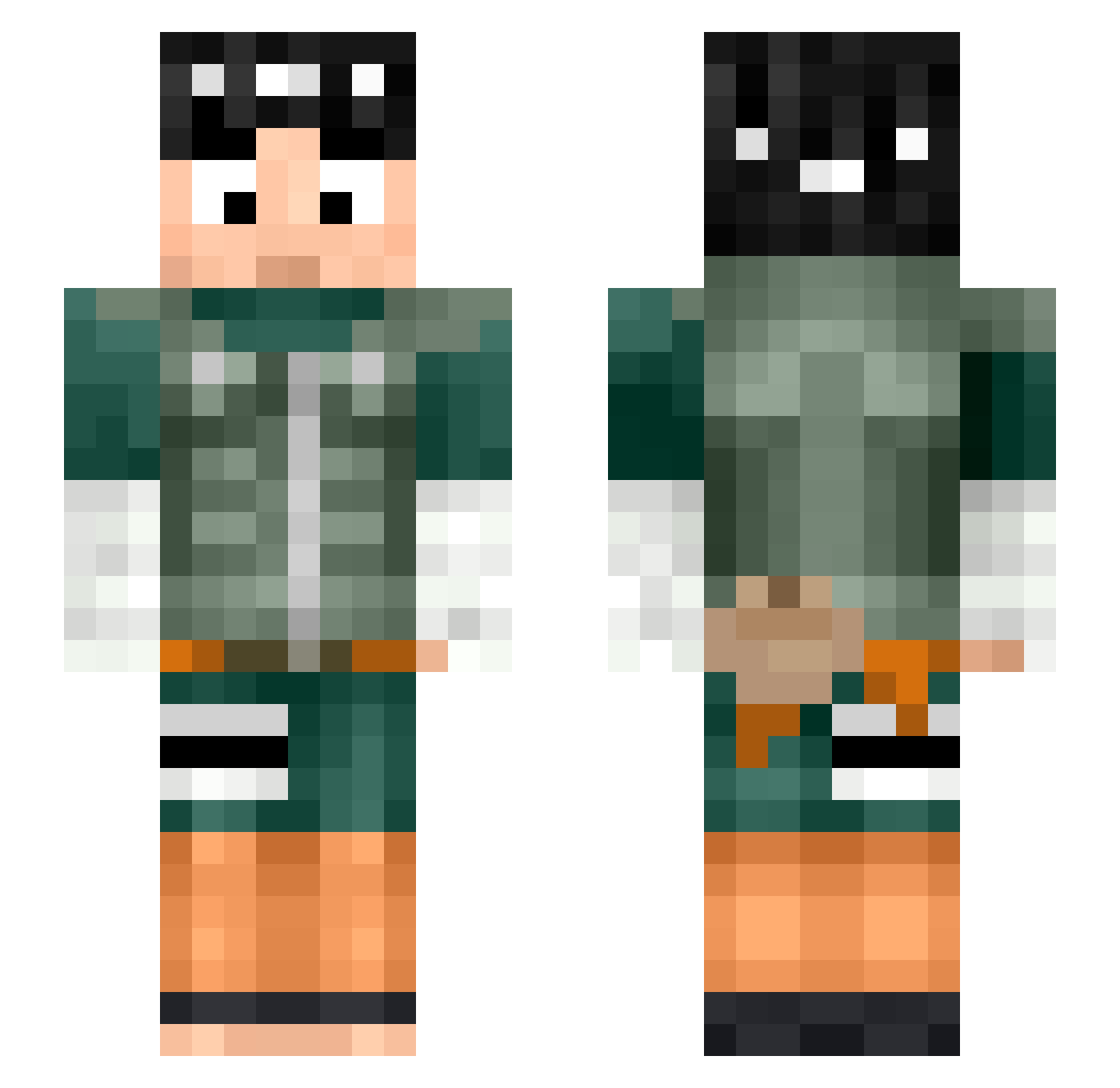 babbbro Minecraft skin, front and back view