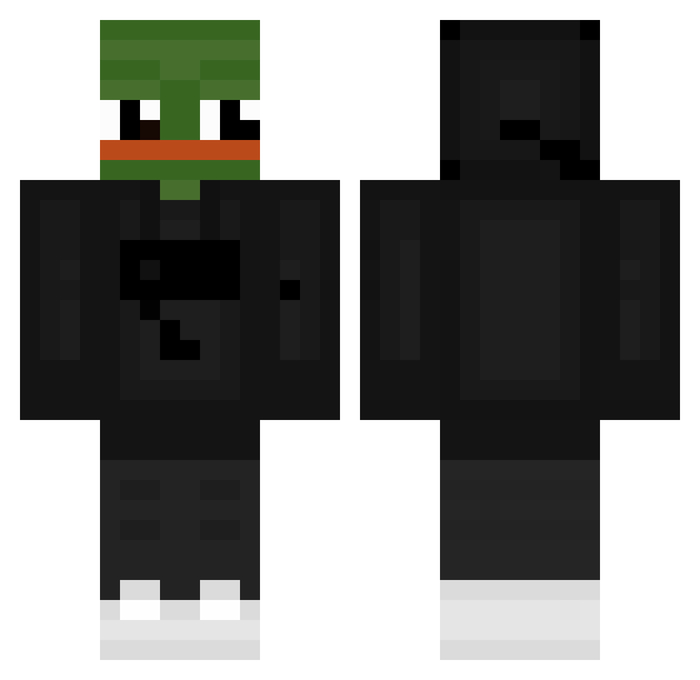 sombrali Minecraft skin, front and back view