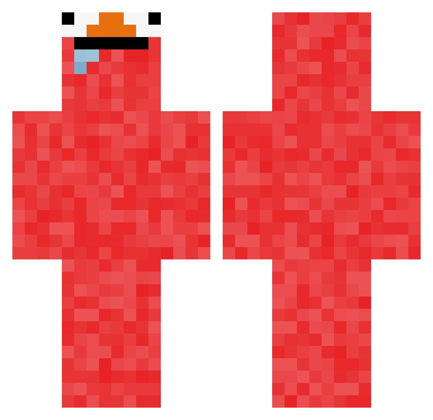 Yannys69 Minecraft skin, front and back view