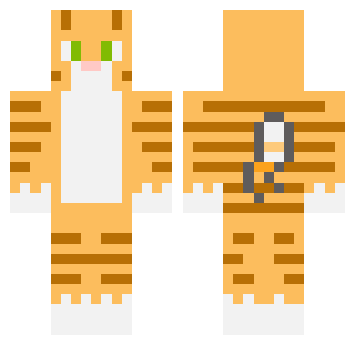 Gargamellusa Minecraft skin, front and back view