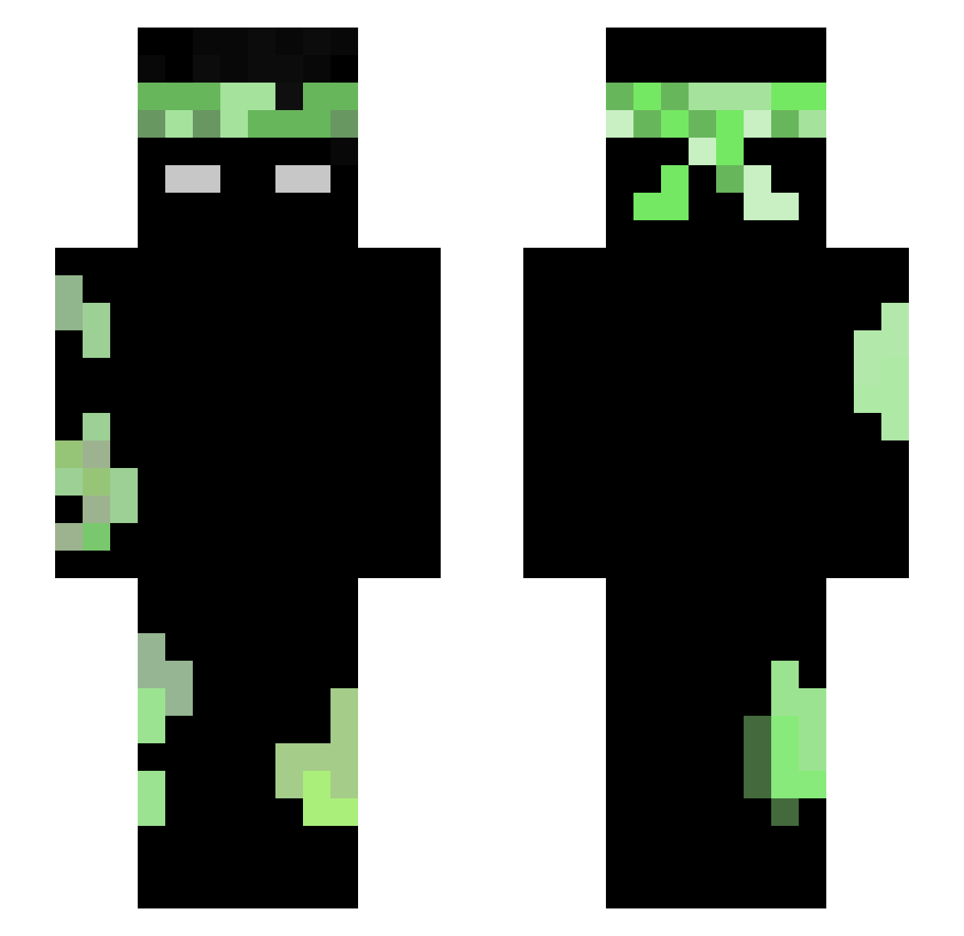 davvidz Minecraft skin, front and back view