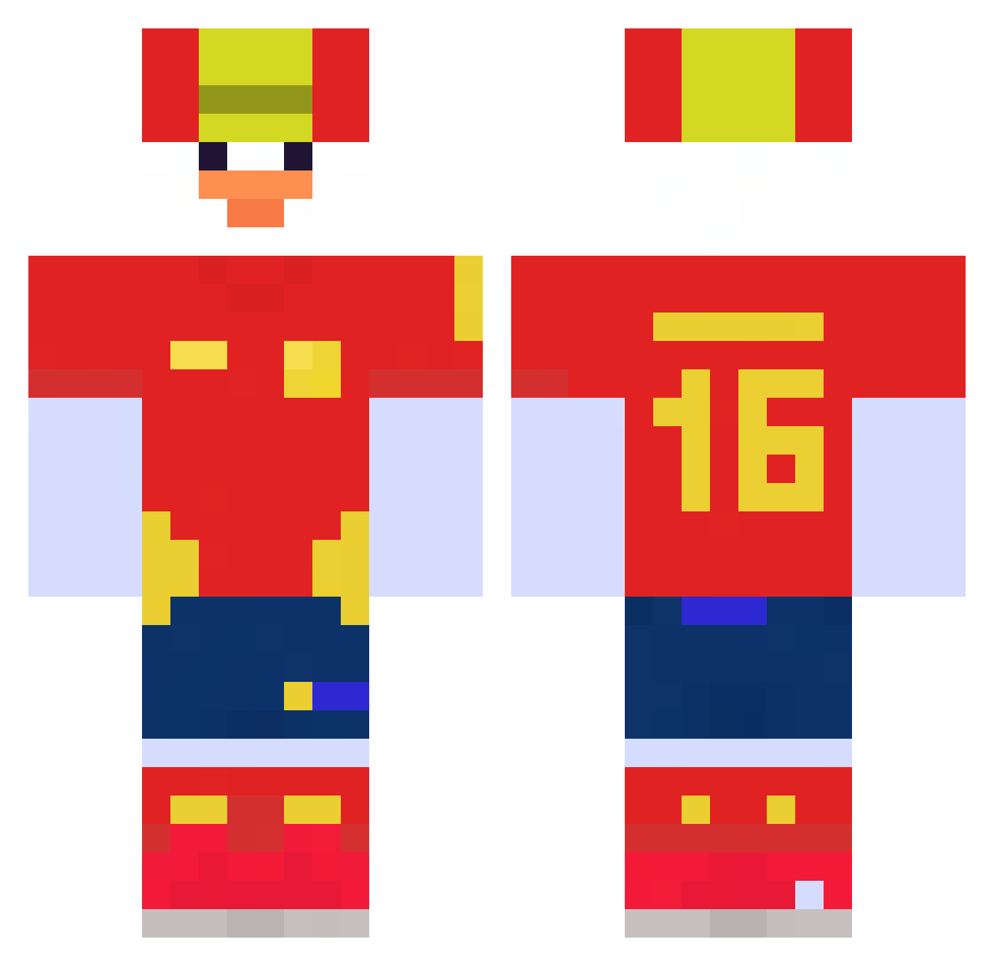 damia44 Minecraft skin, front and back view
