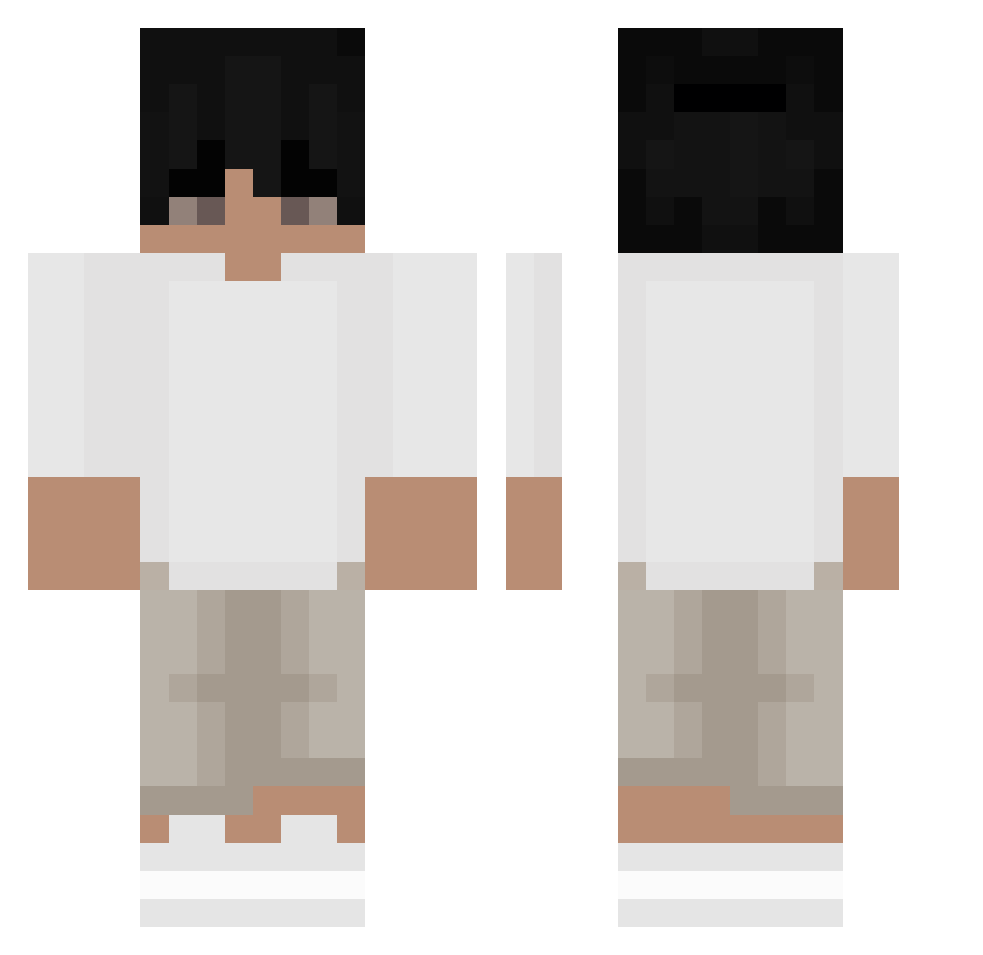 zvcruk Minecraft skin, front and back view