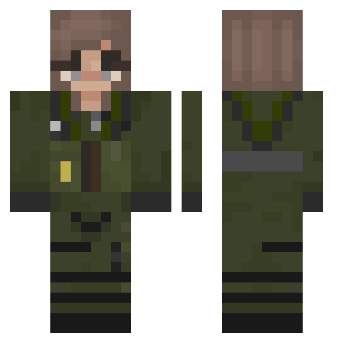SleepyWSO Minecraft skin, front and back view