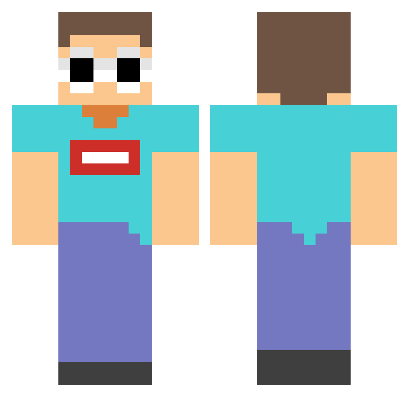 nuts3404 Minecraft skin, front and back view